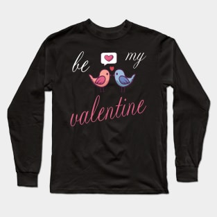 valentines day birds in love birdie couple gift Long Sleeve T-Shirt